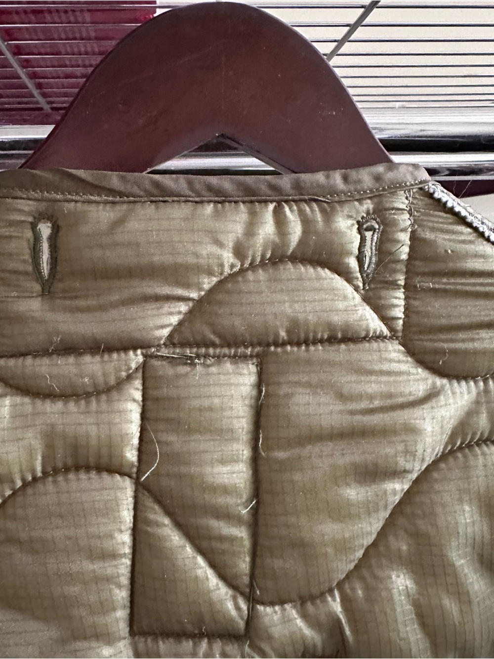 Vintage Olive Green Quilted Military Liner Jacket - Picture 8 of 8
